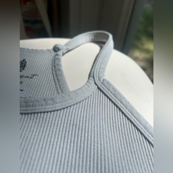 Free people happiness bodysuit m/l ribbed gray/sage - Picture 5 of 15